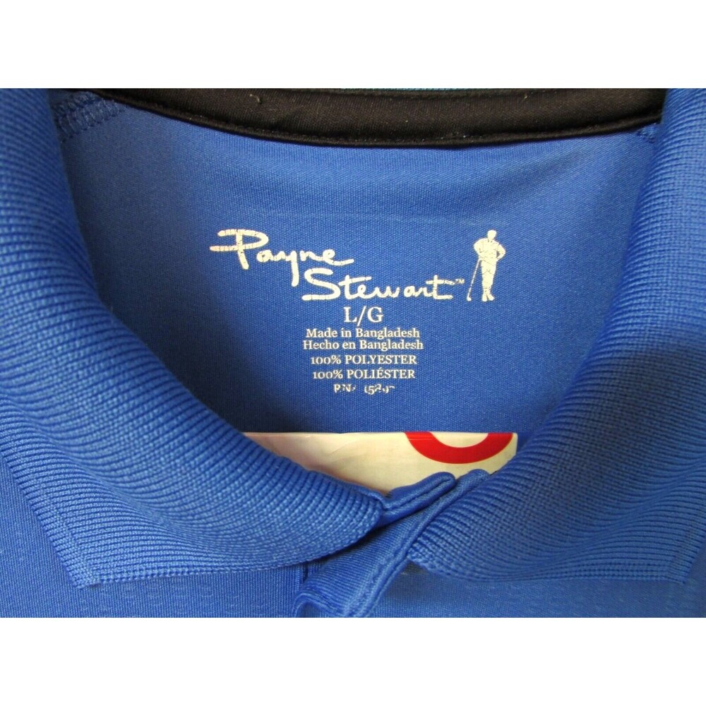 Payne Stewart Golf Polo Shirt Men's Large Blue Short Sleeve Polyester - Picture 3 of 11